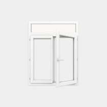 Ventana PVC gama Design 2 hojas apertura practicable con tapa de registro persiana