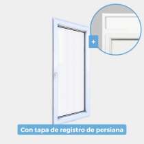 Puerta Balconera Aluminio gama AluMax 1 hoja oscilobatiente con tapa de registro de persiana