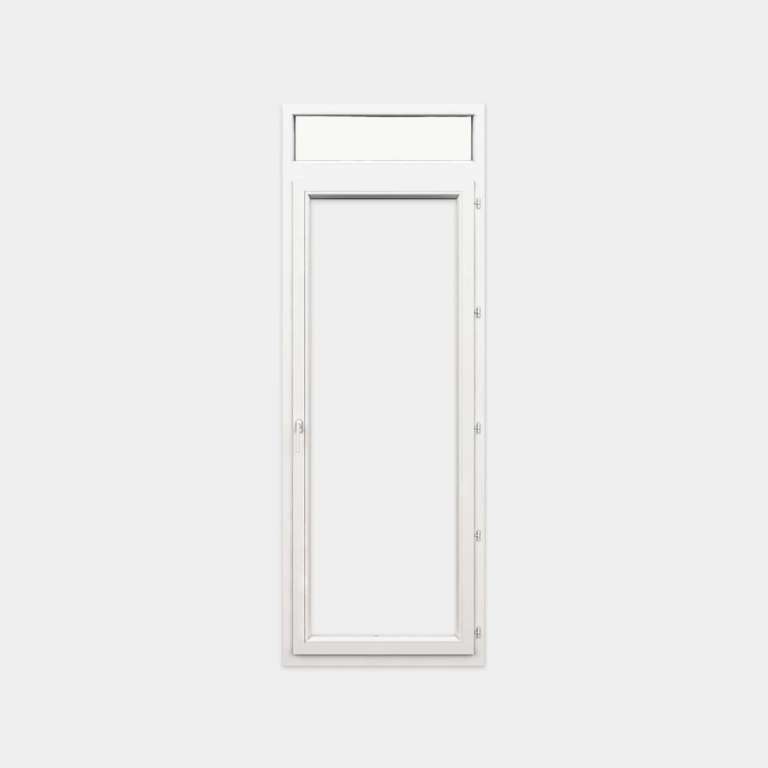 Puerta-Ventana PVC gama Confort 1 hoja apertura practicable con tapa de  registro persiana a medida